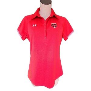 Under Armour Minnesota Twins Short Sleeve Jersey Knit Polo Womens Size M